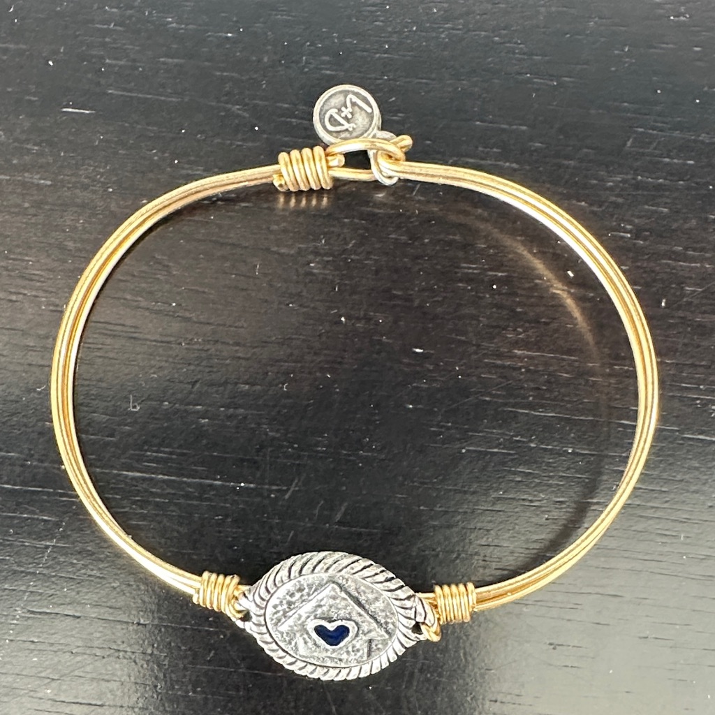 Luca Danny Gold And Silver Heart Is Home Bracelet 10$